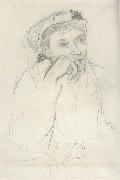 Study for woman seated Beside a vass of flowers